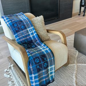 Max & Neo Blue & Black Flannel Throw Blanket, 50" x 60" (Case of 20) - Image 1