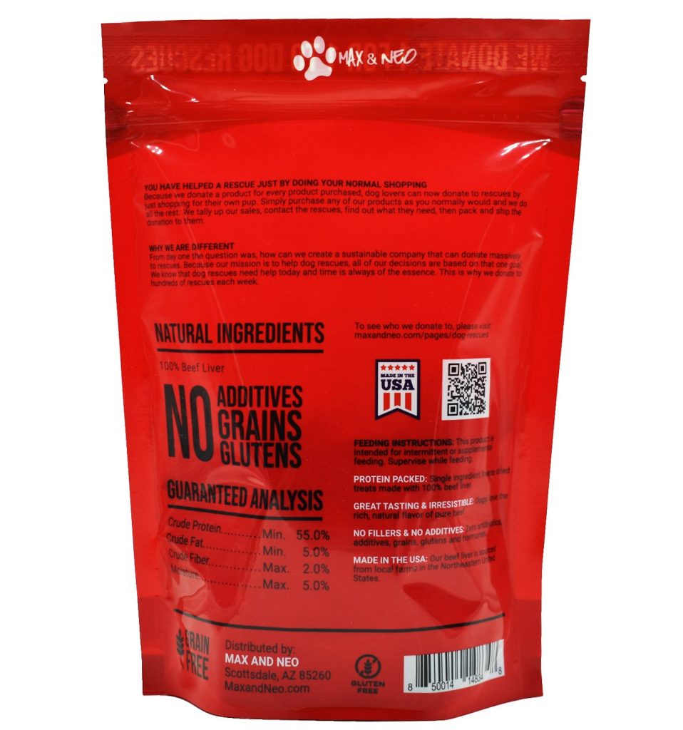 4 PACK Livers and Salmon Freeze Dried Dog Treats (Beef Liver, Bison Liver, Chicken Liver, Sockeye Salmon)