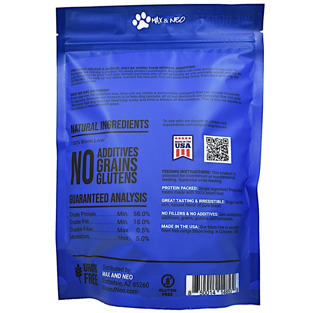 4 PACK Top Sellers Freeze Dried Dog Treats (Beef Liver, Bison Liver, Chicken Breast, Sockeye Salmon)