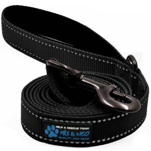 6 FT x 1" Wide Nylon Reflective Dog Leash - Image 2