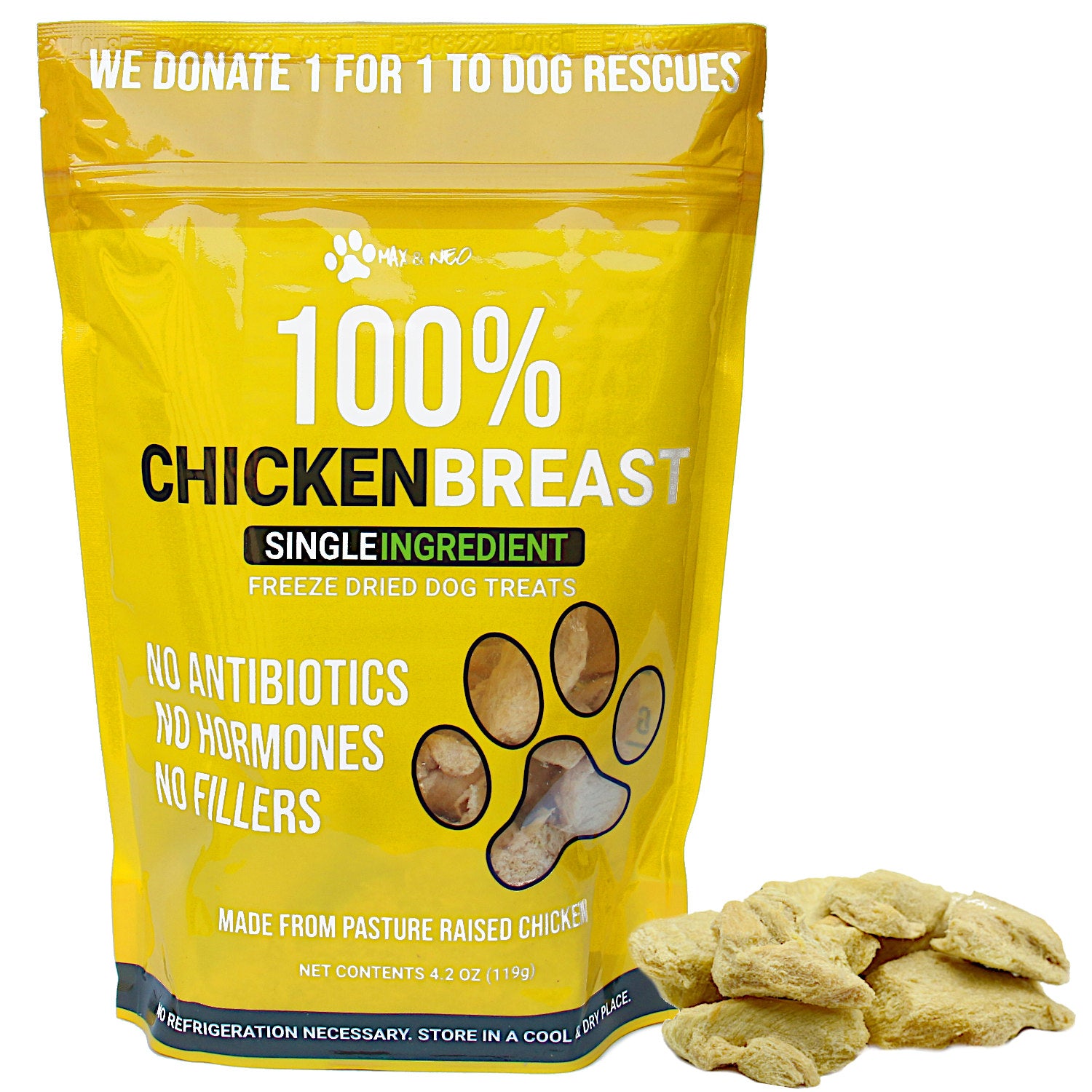 Freeze Dried Chicken Breast Dog Treats - Image 1