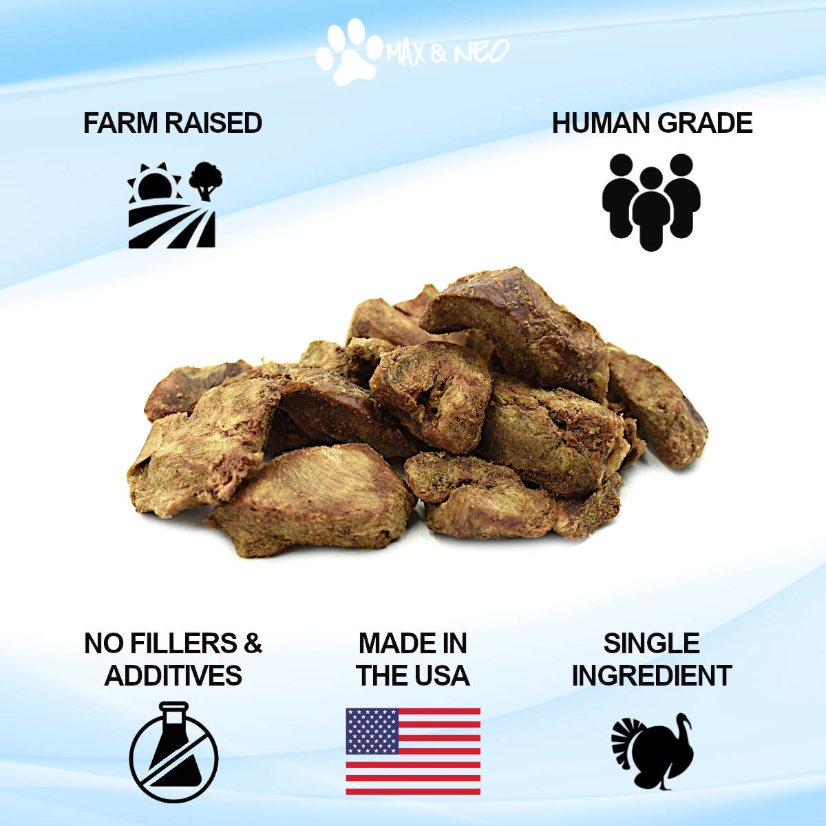 Freeze Dried Turkey Heart Dog Treats - Image 2