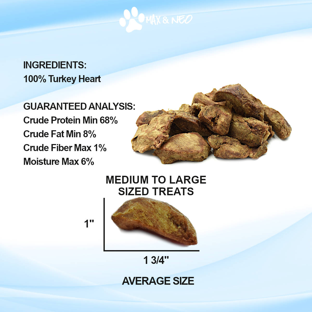 Freeze Dried Turkey Heart Dog Treats - Image 3